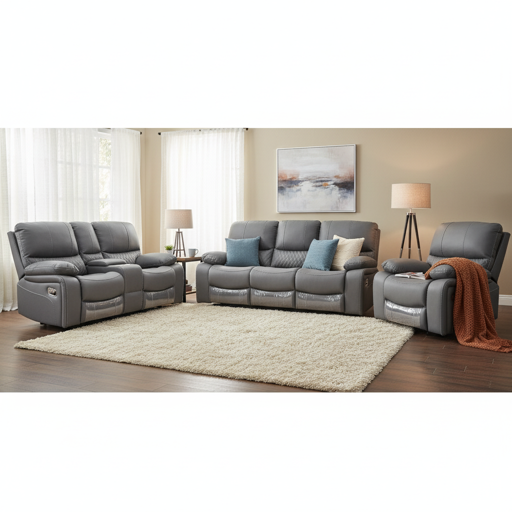 Angela Luxe Recliner Lounge Set - Image 2